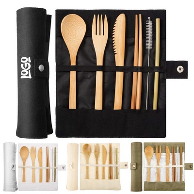 Eco Friendly Reusable Bamboo Utensils Travel Set