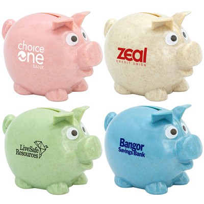 Sustainable Wheat Straw Piggy Bank