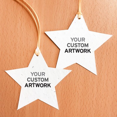 Double-Sided Holiday Star Seed Paper Ornaments
