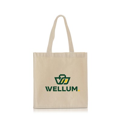 Medium Square Cotton Canvas Gusset Tote