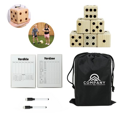 Wooden Classic Giant Yard Dice Game Set