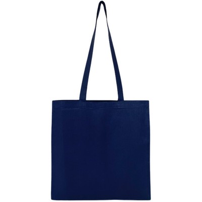 Blank 5 oz Cotton Tote Bag | Reusable Everyday Market Grocery Beach Navy (15x15)