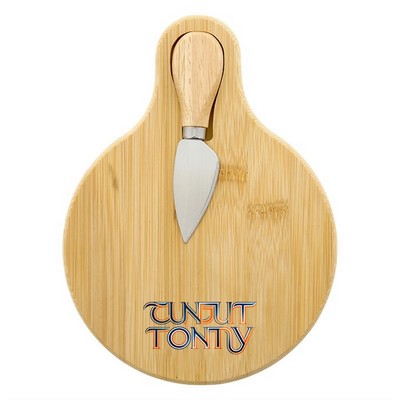 Bamboo Cutting Board with Cheese Knife